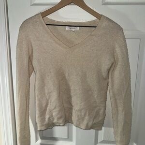 Nordstrom Soft Cream V-Neck Sweater